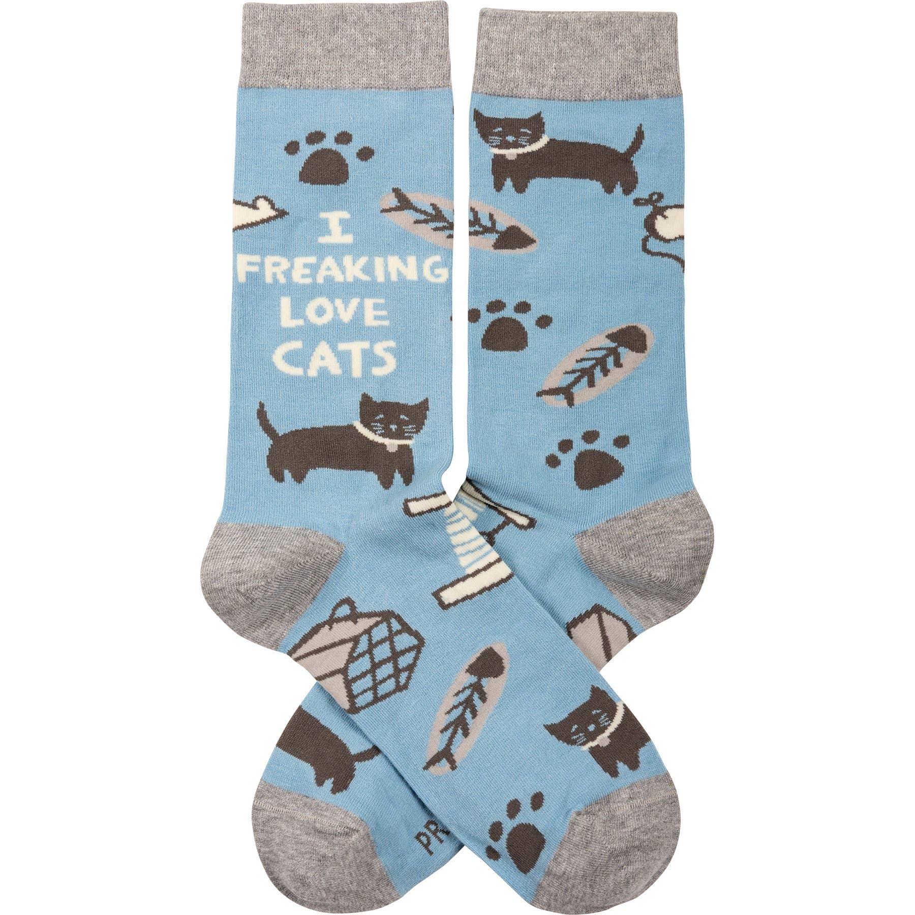 I Freaking Love Cats Socks