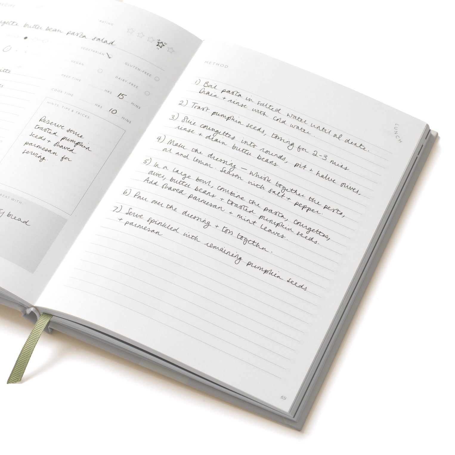 Guided Recipe Journal - Blue Floral