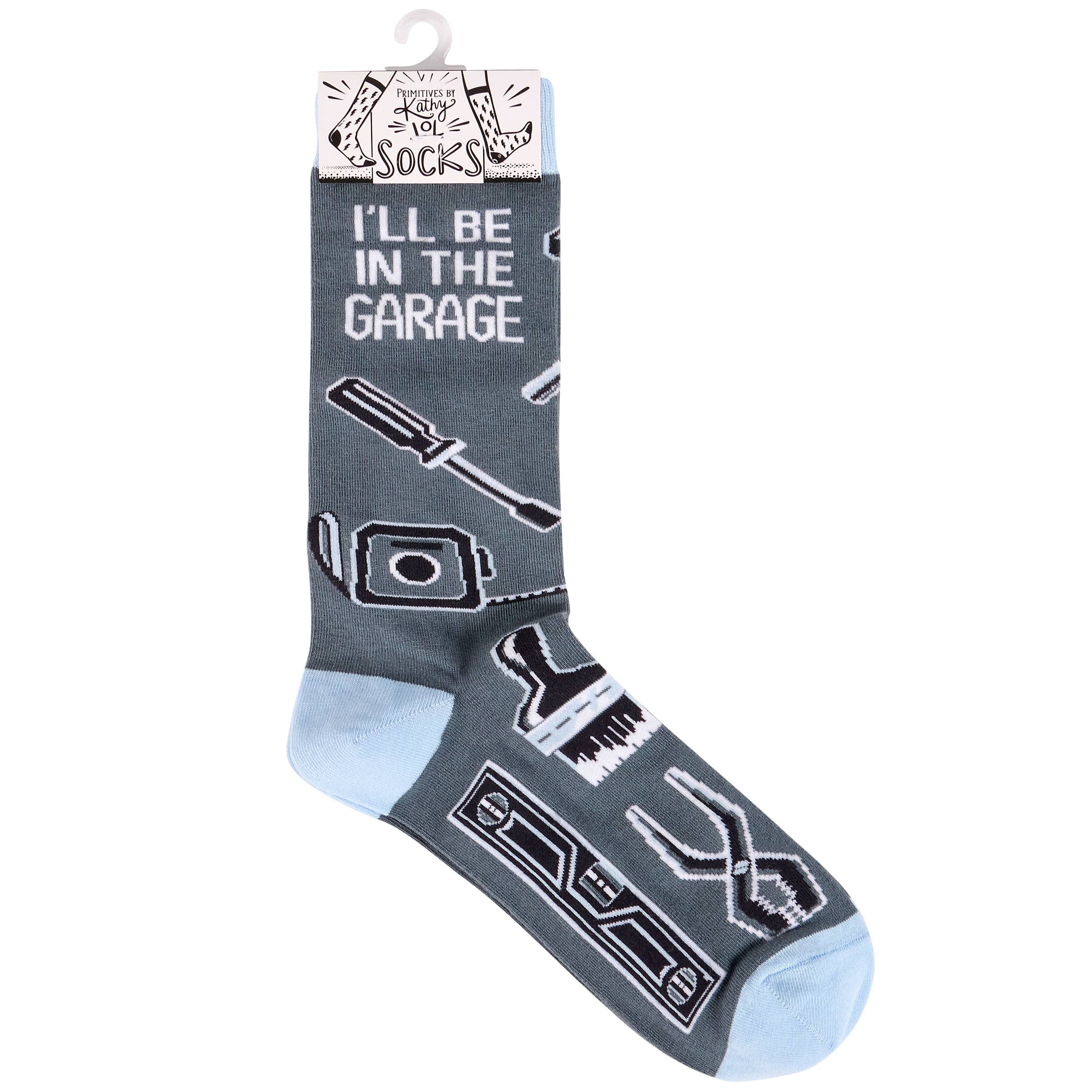I'll Be In The Garage Socks