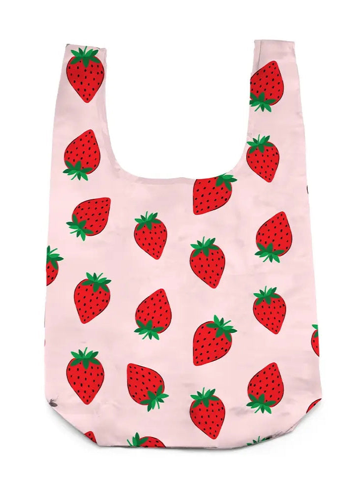 Bag Charm / Reusable Shopping Bag - Strawberry