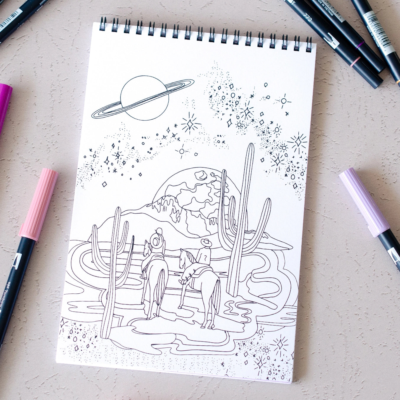 Cosmic Cowgirl Premium Coloring Book