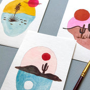 Mini Watercolor Painting Kit : Desert Landscapes
