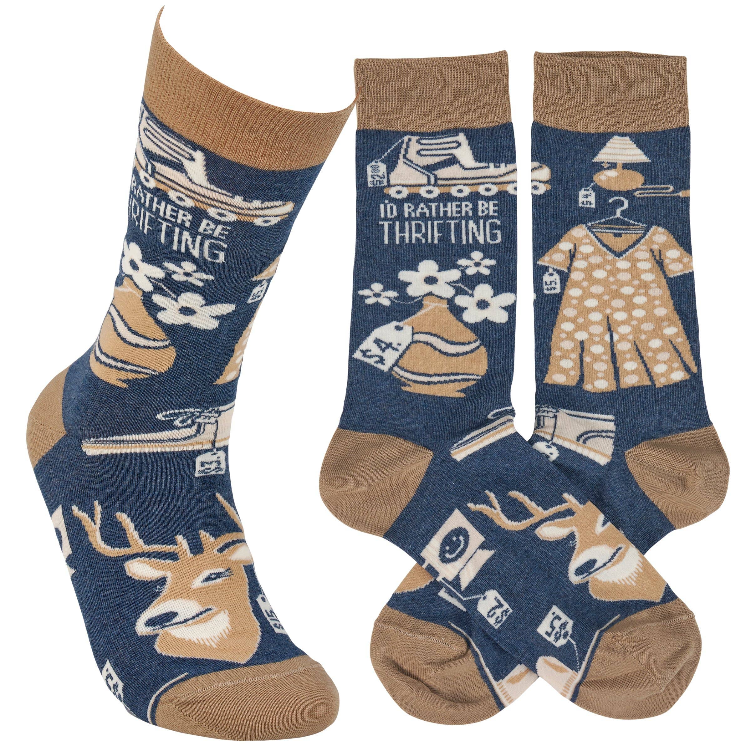Rather Be Thrifting Socks