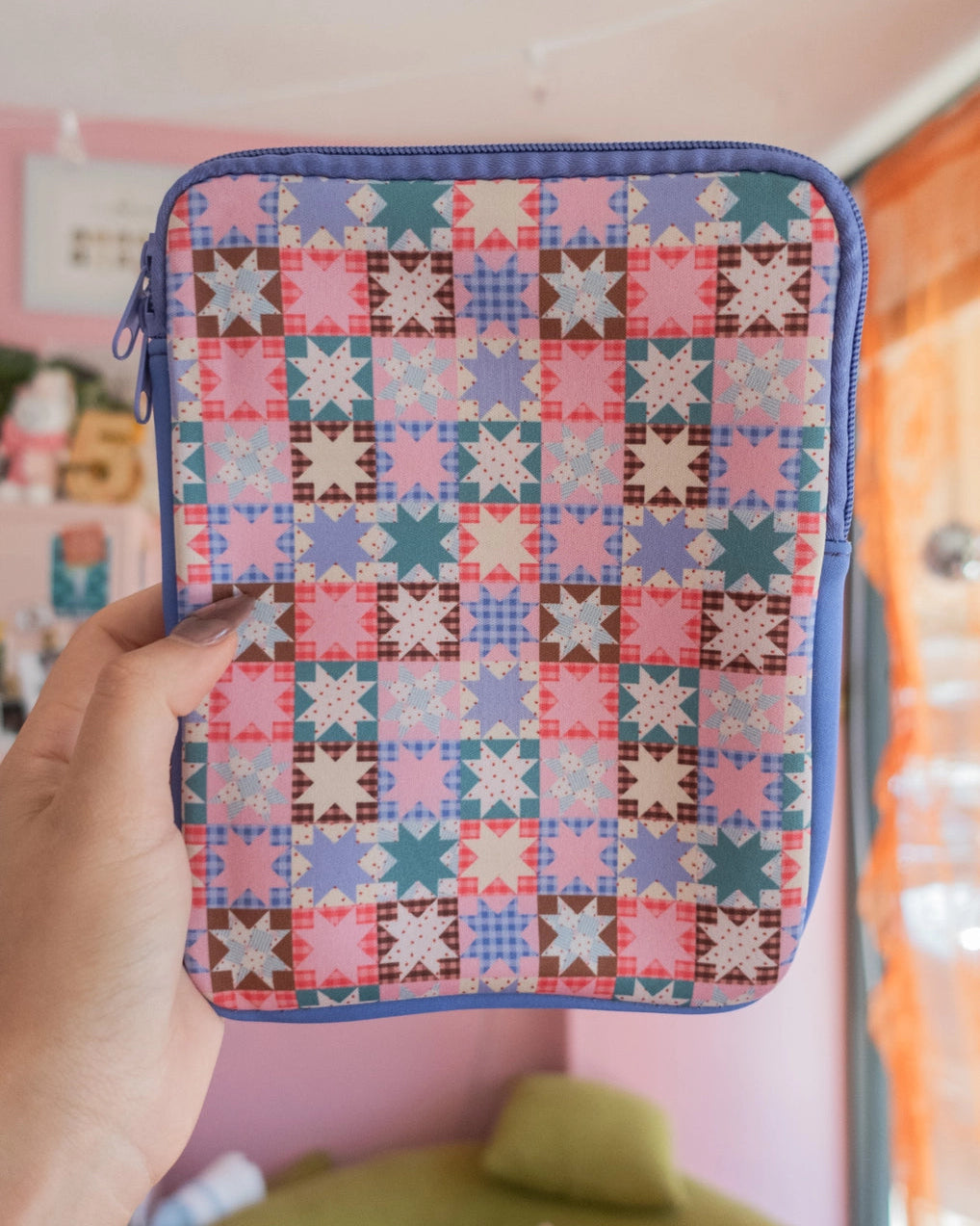 Quilt Kindle & E-Reader Zipper Sleeve