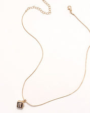 Dice Gold Charm Necklace