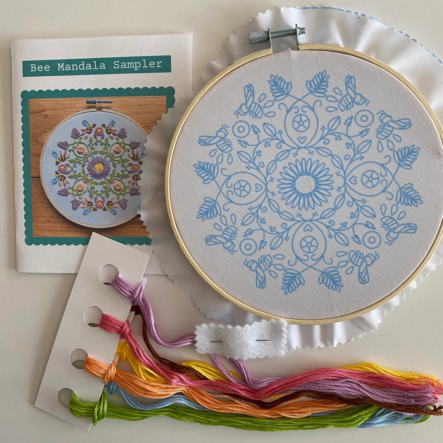 Bee Mandala DIY Embroidery Kit