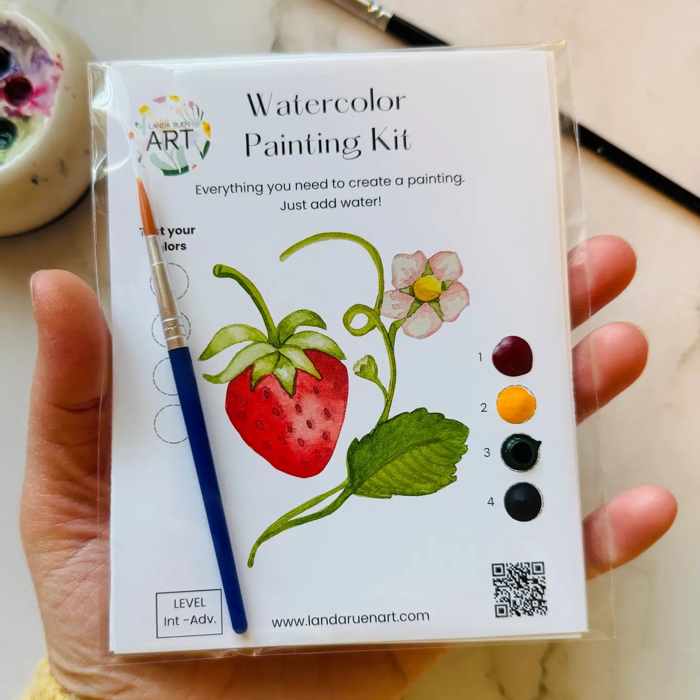 Strawberry Mini Watercolor Kit