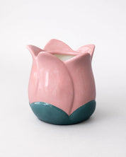 Ceramic Vase/Pencil Cup - Pink Tulip