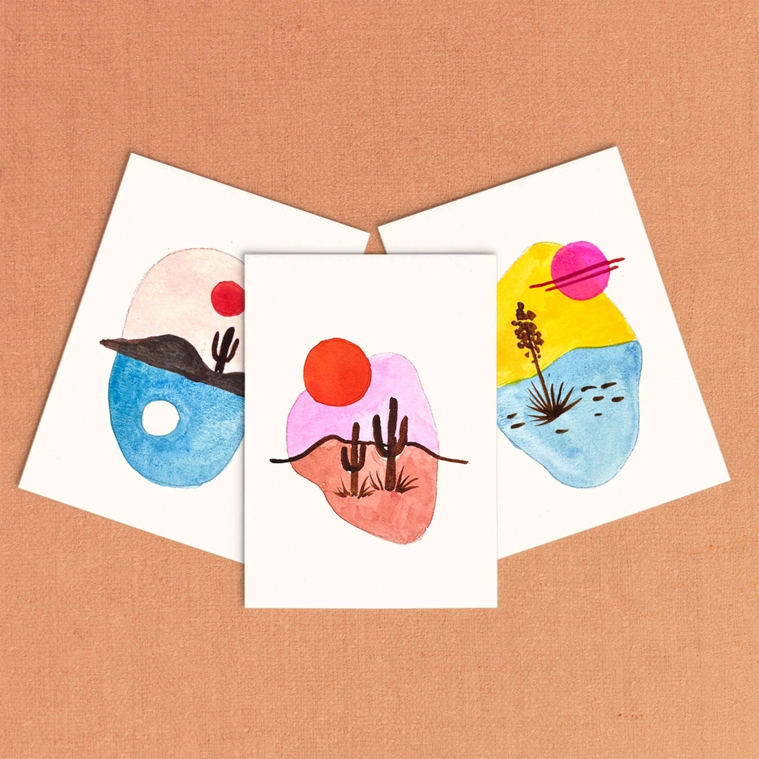 Mini Watercolor Painting Kit : Desert Landscapes