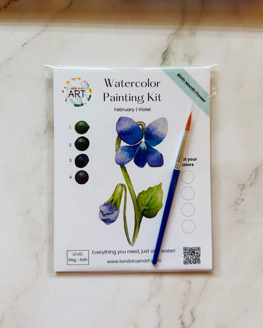 Violet Mini Watercolor Kit