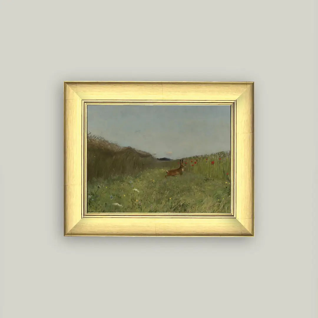 Hare in the Grain Framed Antique Art - 11x9