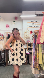 Polka Dot Bubble Dress With Pockets