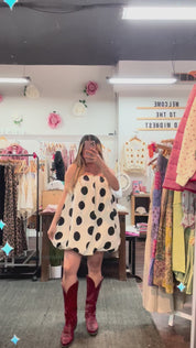 Polka Dot Bubble Dress With Pockets