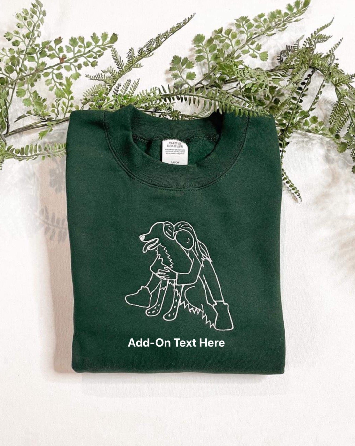 Customize it! Embroidered Add-On Text (Sleeve or Bottom of outline)