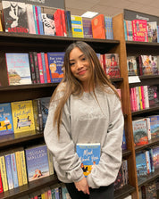 Hot Girls Read Books Crewneck - White Thread