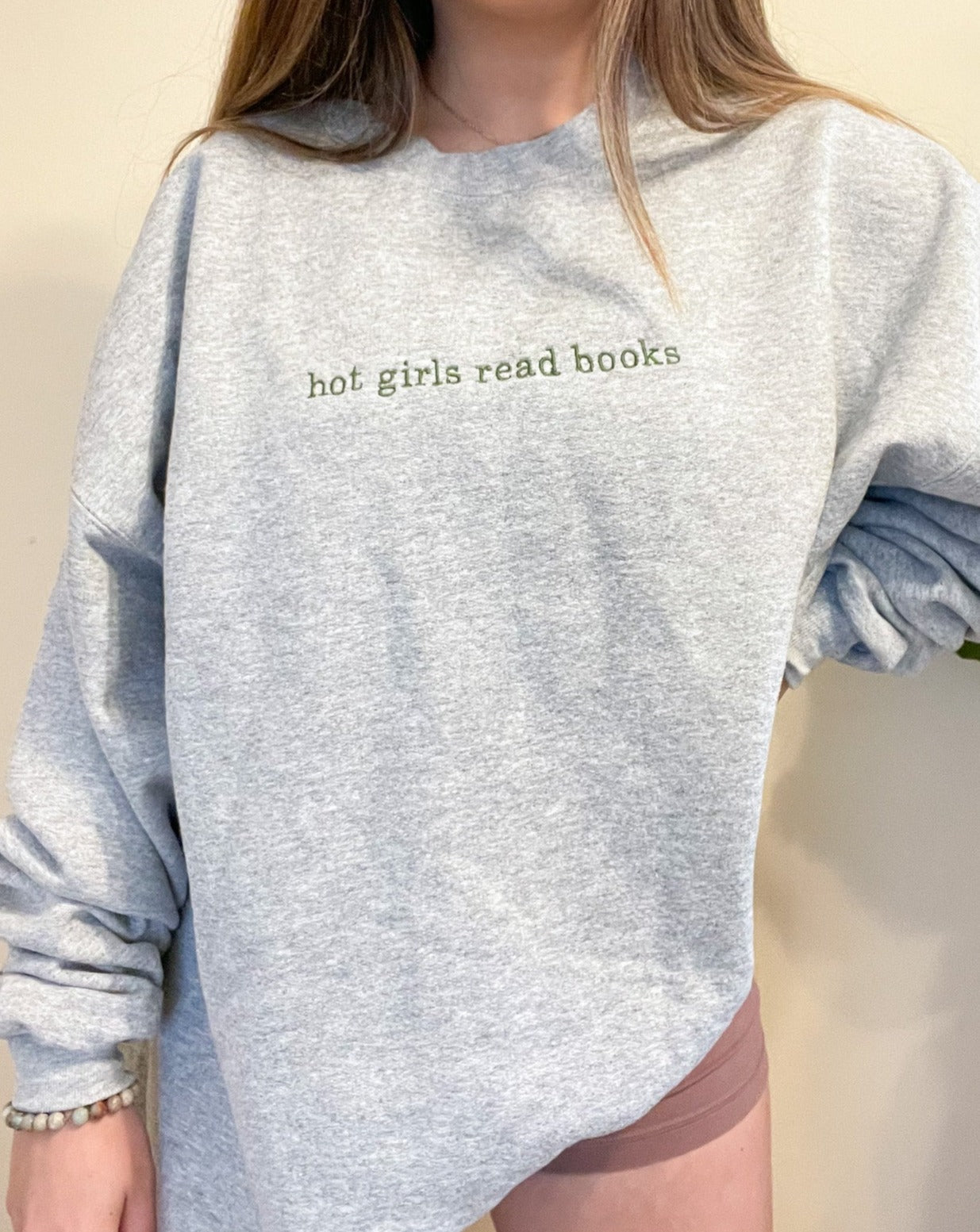 Hot Girls Read Books - Forest Green Thread