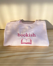 Bookish Crewneck Sweatshirt - Light Pink