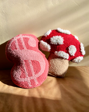 Mushroom Wool Hook Throw Pillow