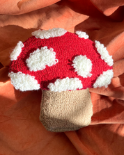 Mushroom Wool Hook Throw Pillow